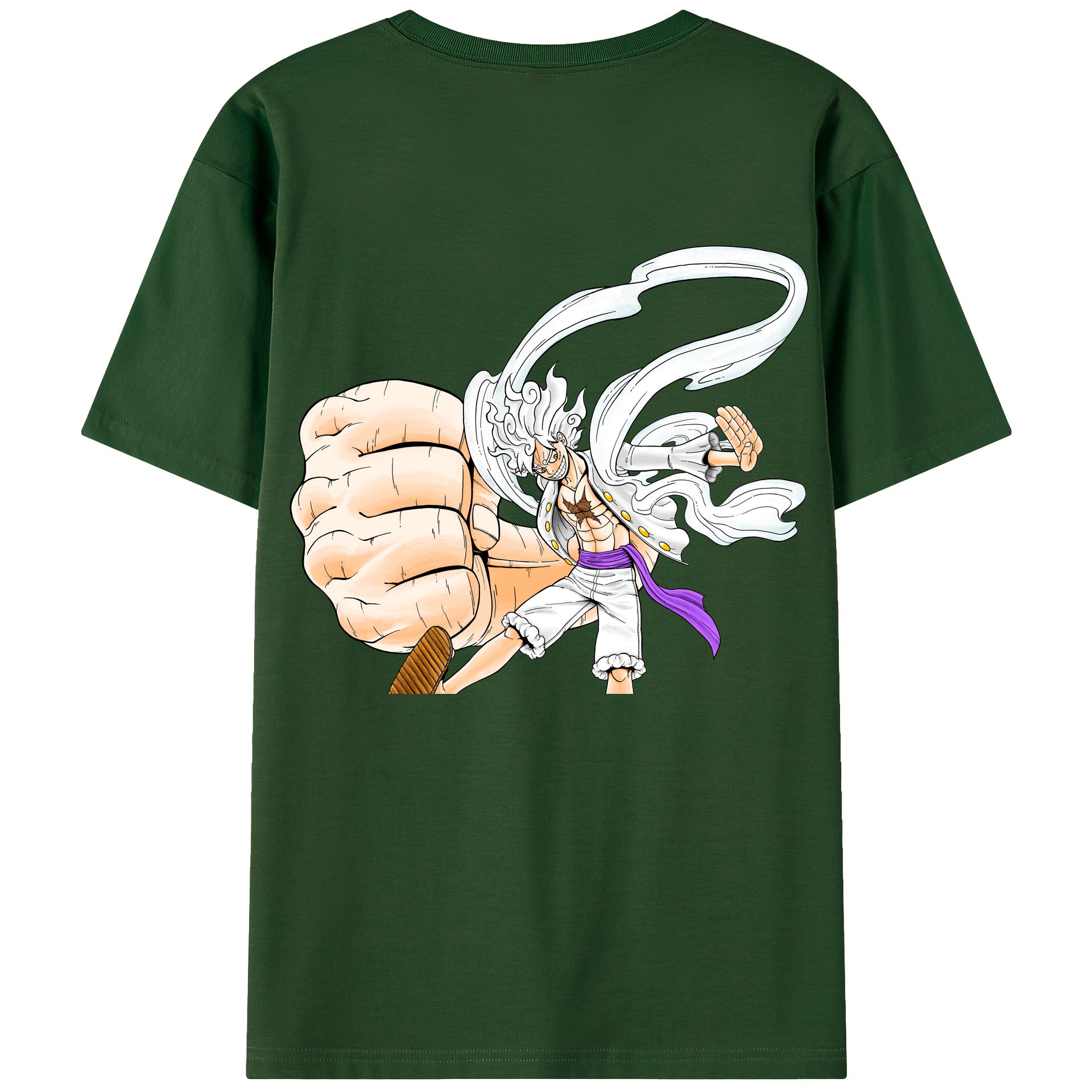 ワンピース モンキー・D・ルフィ ONE PIECE Monkey D. Luffy 綿100％半袖Tシャツ（背面プリント）